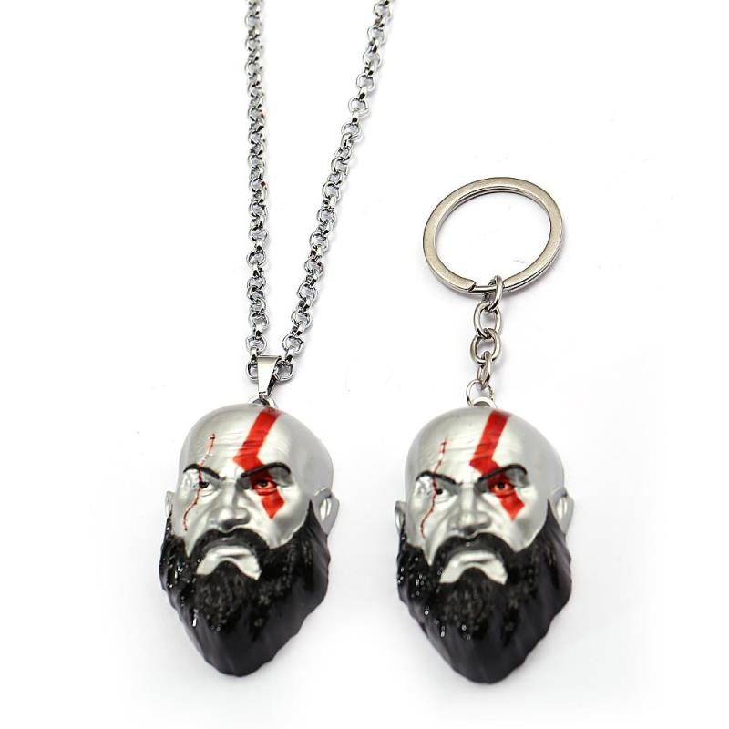 جاكليدى فلزی صورت کریتوس(5CM)KRATOS KEYCHAIN