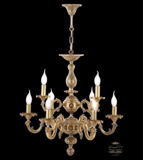 لوستر دو طبقه 9 شاخه دو پولیش