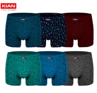 پک شش عددی شورت پادار طرح کاج رنگ بندی دو