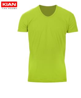 زیرپوش نیم آستین کلاسیک نوجوان پنبه سبز کم رنگ