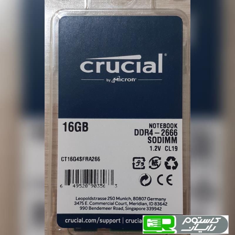 RAM Laptop Crucial 16GB DDR4-2666