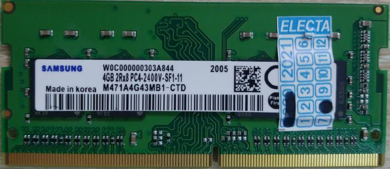 رم لپ تاپ سامسونگ مدل DDR4 2400 Mhz SODIMM ظرفیت 4 گیگابایت