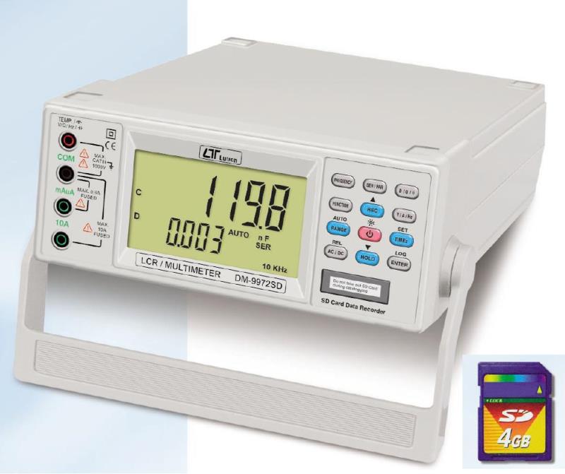 مولتی متر و LCR متر رومیزی دارای کارت حافظه مدل DM-9972SD