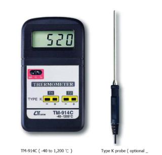 ترمومتر دو کاناله مدلTM-914C