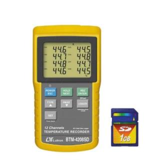 ترمومتر12 کاناله دارای کارت حافظه مدل BTM-4208SD