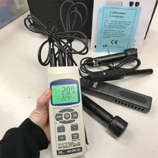 O2,CO,CO2 سنج / دماسنج / رطوبت سنج دارای کارت حافظه مدل AQ-9901SD