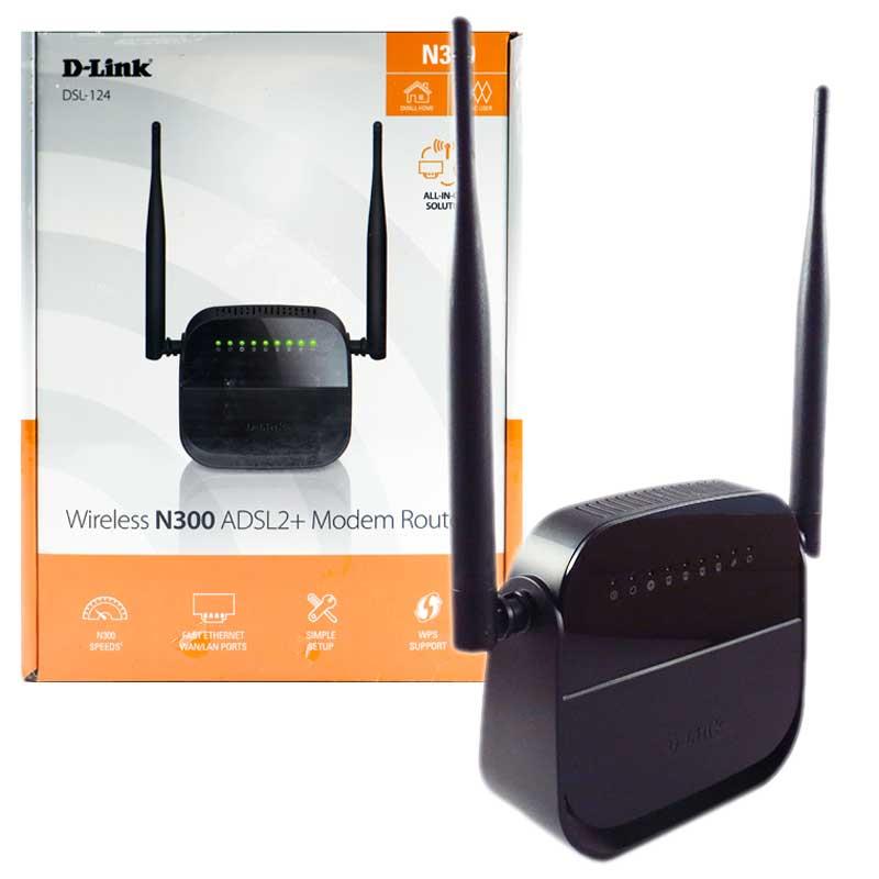 مودم روتر +D-Link DSL-124 New N300 ADSL2