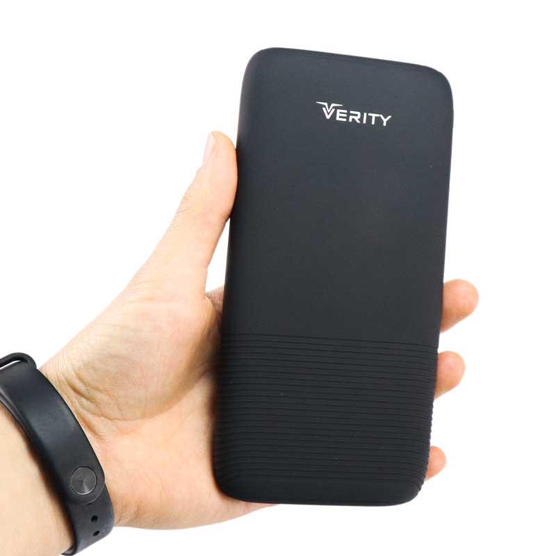 پاور بانک ۱۰۰۰۰ وریتی VERITY V-PA114 مشکی (گارانتی ۱۲ ماهه)