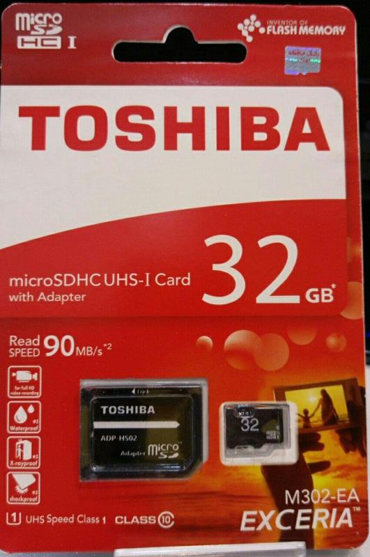 رم میکرو 32 گیگابایت TOSHIBA سرعت 90 با خشاب و گارانتی دائم