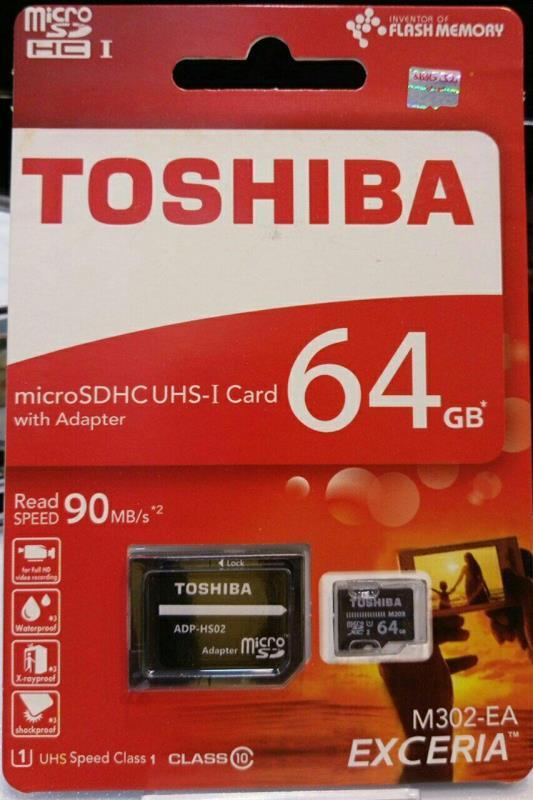 رم میکرو 64 گیگا بایت TOSHIBA سرعت 90 با خشاب و گارانتی دائم