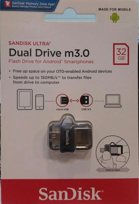 فلش 32 گیگ سن دیسک  گارانتی 36 ماهه m3.0 USB3.0 OTG