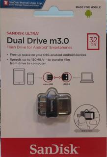 فلش 32 گیگ سن دیسک  گارانتی 36 ماهه m3.0 USB3.0 OTG