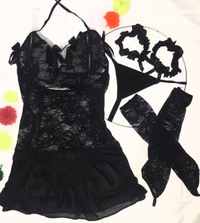 لباس خواب با جوراب و ساق دست