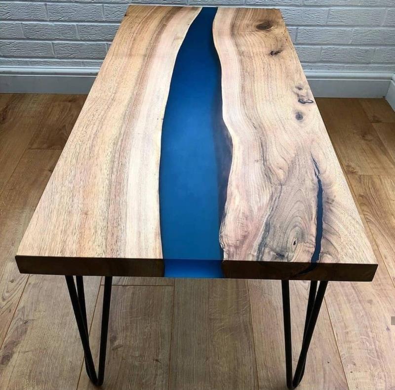 میز ناهارخوری تلفیقی چوب و رزین