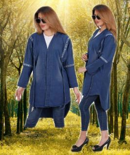 مانتو لی جلو باز اسپرت_ فری شایز مناسب تا سایز 46