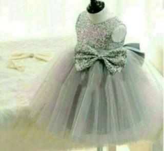 لباس مجلسی دخترانه تک رنگ مناسب ۱ساله تا۳ الی ۴سال