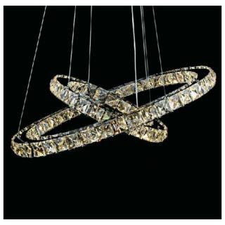 لوستر کریستالی دو حلقه 30-50