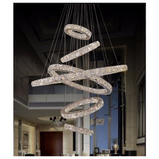 لوستر کریستالی مدرن 6 حلقه cm20-30-40-50-60-70