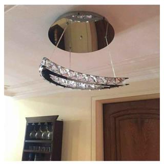 لوستر کریستالی مدرن طرح هلالی