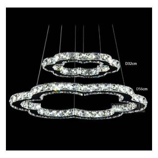 لوستر مدرن کریستالی طرح بهار ۵۵-۳۰ cm