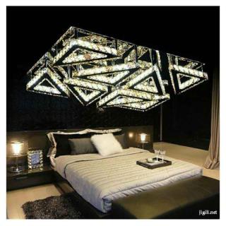 لوستر مدرن کریستالی مثلث های متوالی ۱۰۰-۶۰ cm