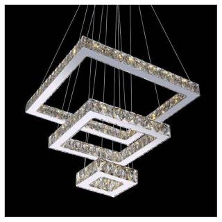 لوستر مربع ۳ طبقه  - ۶۰-۴۰-۲۰ cm