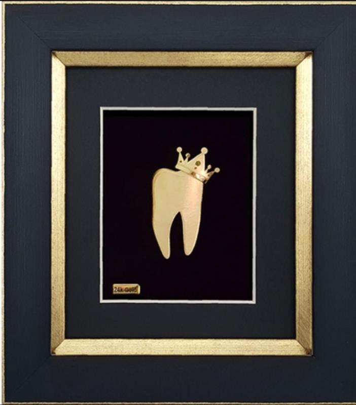 تابلو روز دندانپزشک ساخته شده از ورق طلا دارای ضمانت نامه دائمی