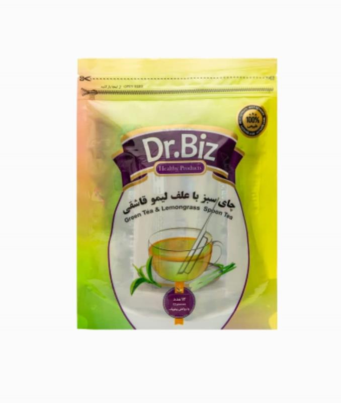 دمنوش چایی سبز و علف لیمو قاشقی ۱۲ عددی Dr.BIZ