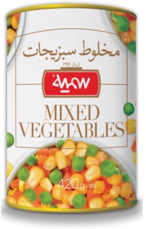 کنسرو مخلوط سبزیجات سمیه (420 گرمی)
