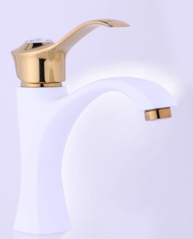 شیرآلات آبشار سفید طلایی ست کامل