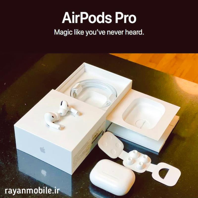 هدفون بی‌ سیم اپل مدل AirPods Pro همراه با محفظه شارژ