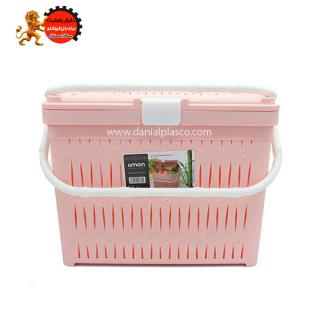 سبد پیک نیک دربدار کوتاه بامبو لیمون