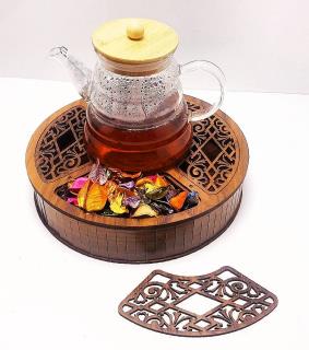 جعبه تیبگ وارمر دار ۴ خانه ضخیم گرد