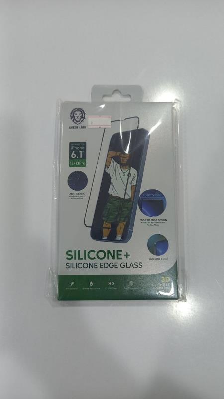 محافظ صفحه ایفون مدل Glass green lion 13/13pro Silicone