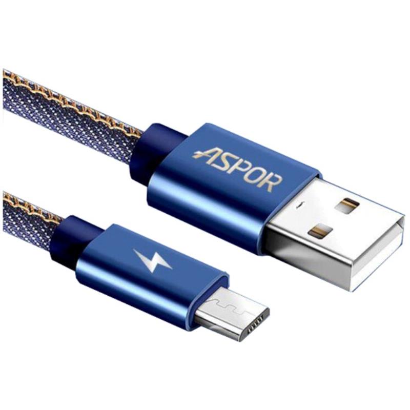 کابل تبدیل USB به microUSB آسپور مدل A125