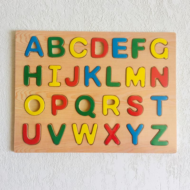 پازل چوبی حروف بزرگ الفبای انگلیسی