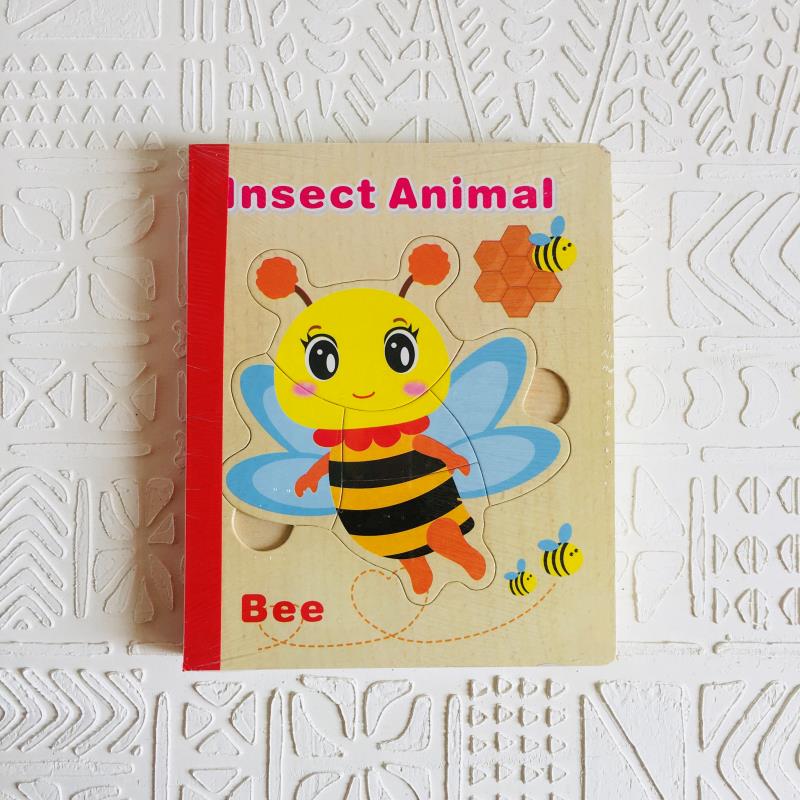 پازل کتابی مبتدی چوبی طرح حشرات