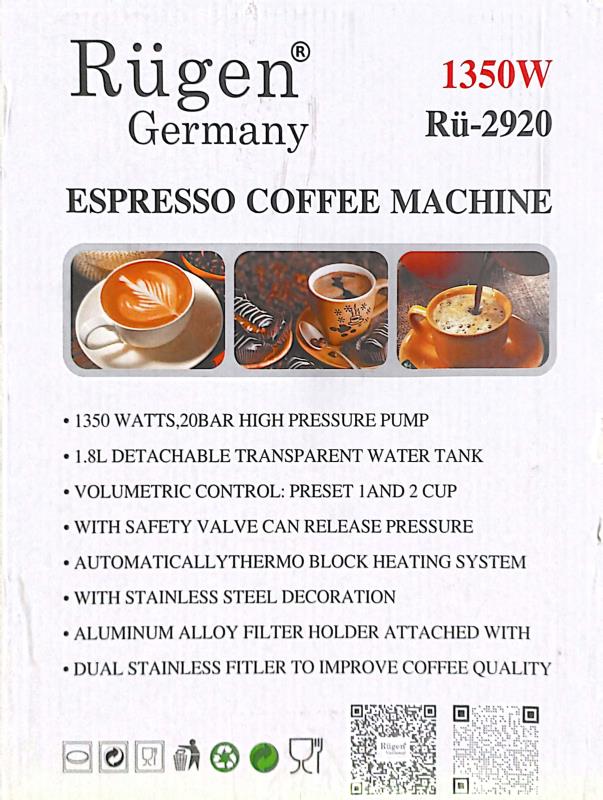اسپرسو قهوه ساز روگن کد ۲۹۲۰