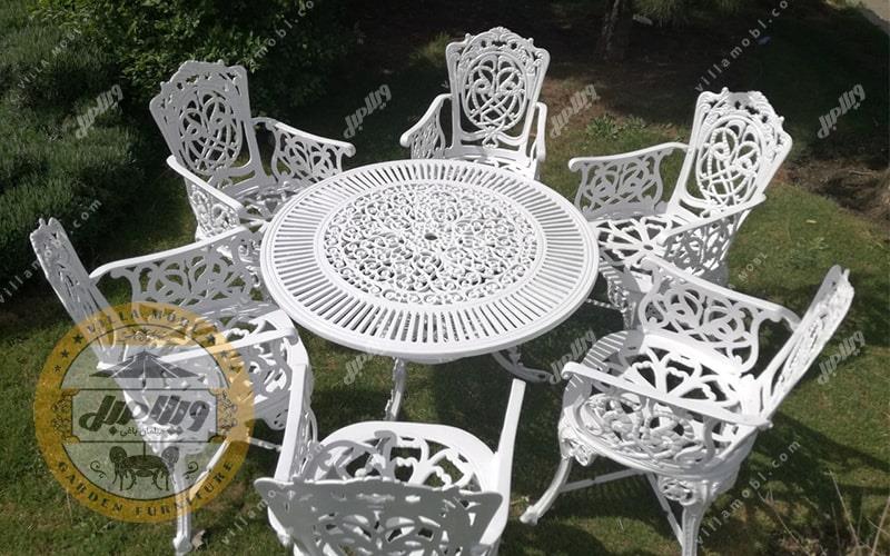 میز و صندلی باغی آلومینیومی مرغابی