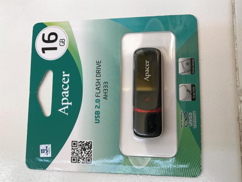 Apacer AH333 USB2.0 Flash Memory-16GB-مشکی(گارانتی متین)